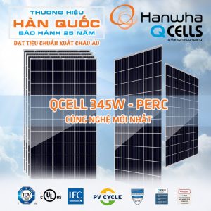 Tấm pin năng lượng mặt trời Hanwha Q-CELL poly 345W