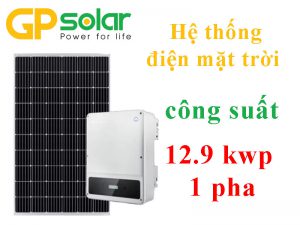 Hệ thống điện mặt trời công suất 12.9 kwp 1 pha