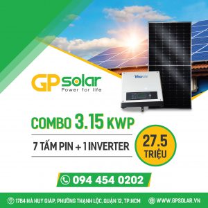 Hệ thống điện năng lượng mặt trời 3 kwp