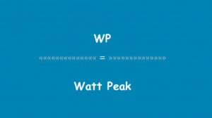 wp watt peak la gi | GPsolar