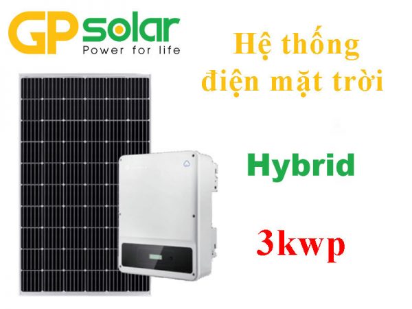Hệ thống điện mặt trời hyrbid 3kw